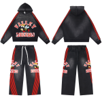 Valley Dreams Bee Graphic Tracksuit – Black Red